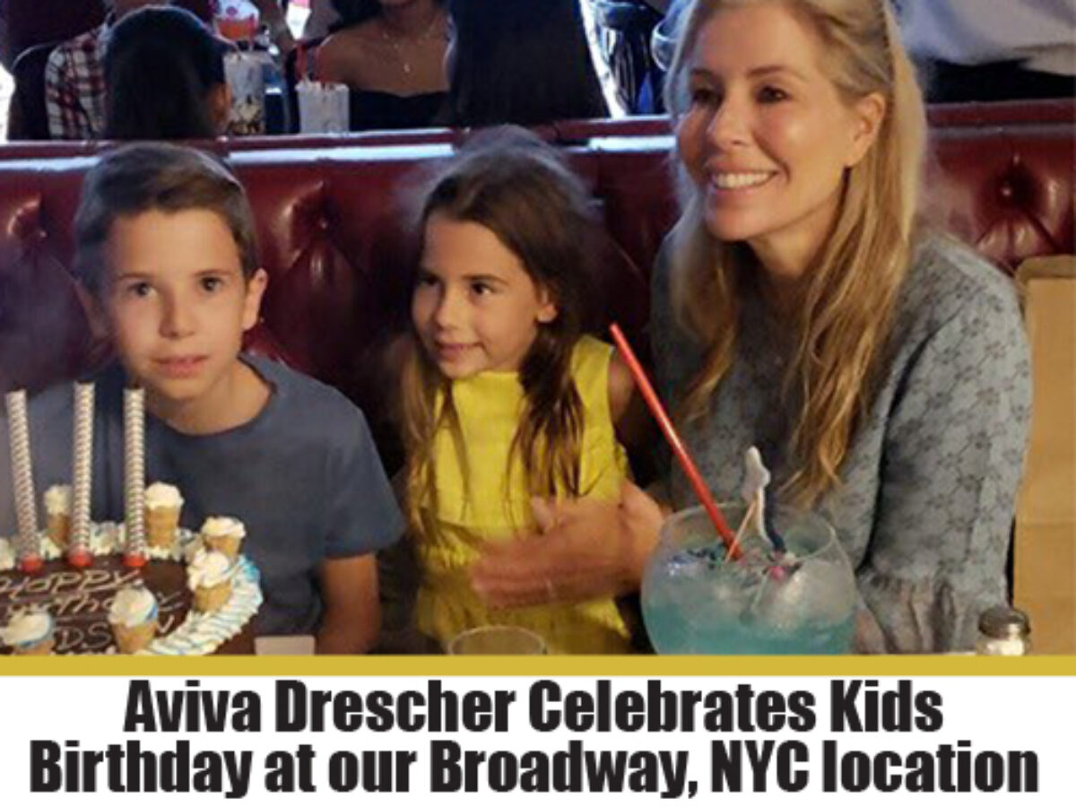 Aviva Drescher Celebrates Kids Birthday at our Broadway, NYC location